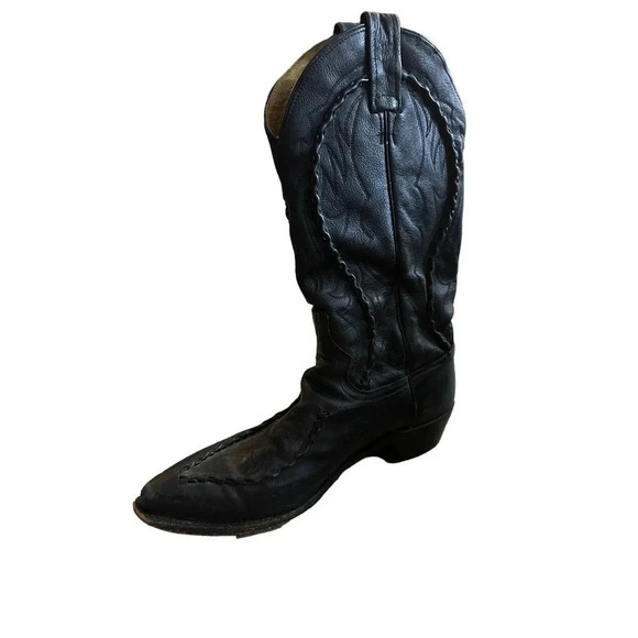 Dan Post Laredo Men\'s‎ Black Laramie Stitched Leather Cowboy Boots 8 D main image 4